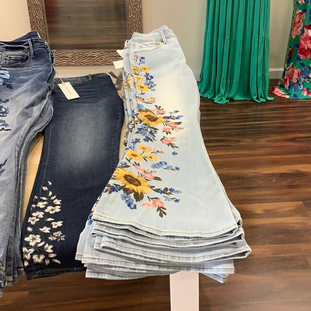 Driftwood Sunflower Jeans