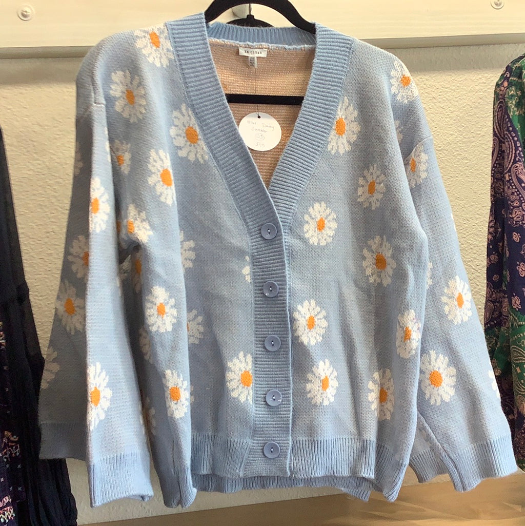 EC Blue Daisy Sweater