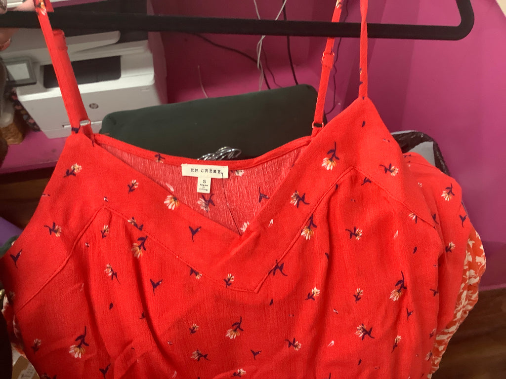 Ec Red flower shirt