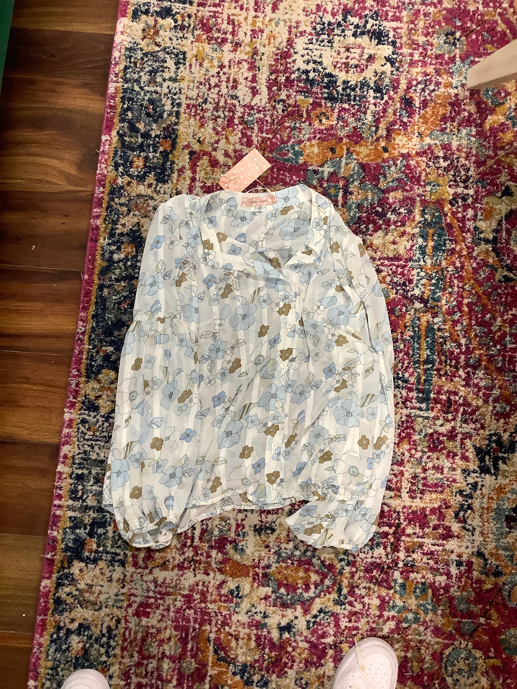 Tp blue floral top